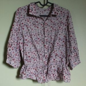 35 RPM floral boho blouse